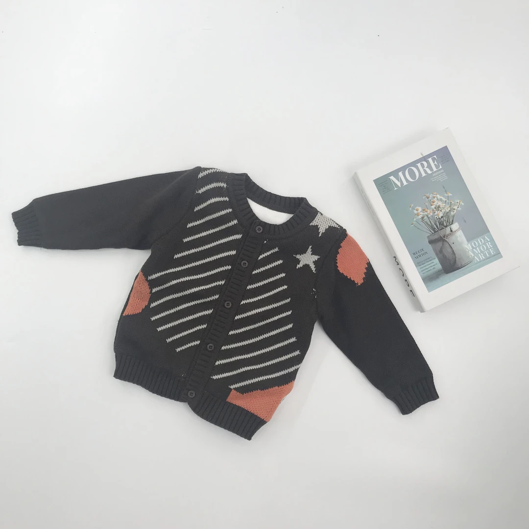 A类 【童装】260211儿童宝宝秋冬纯棉毛织男童洋气秋冬双层毛织外套