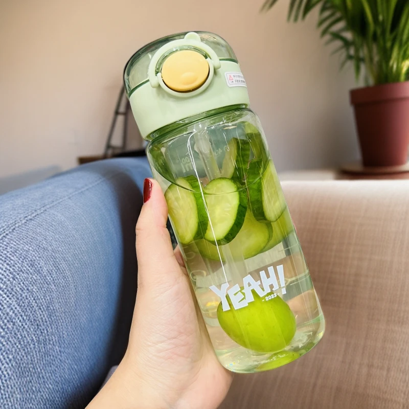 网红吸管随手杯韩版简约大容量防摔创意便携耐摔塑料杯子儿童水杯