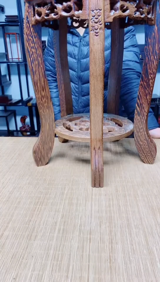 【闪购商品】1根雕鸡翅木 高凳