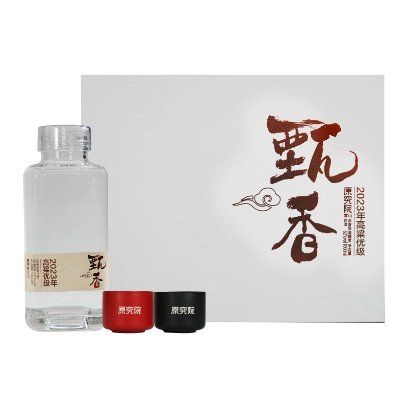 原究院 （雪山2023年高粱优级）甄香礼盒浓香型纯粮白酒 52度1L*1瓶
