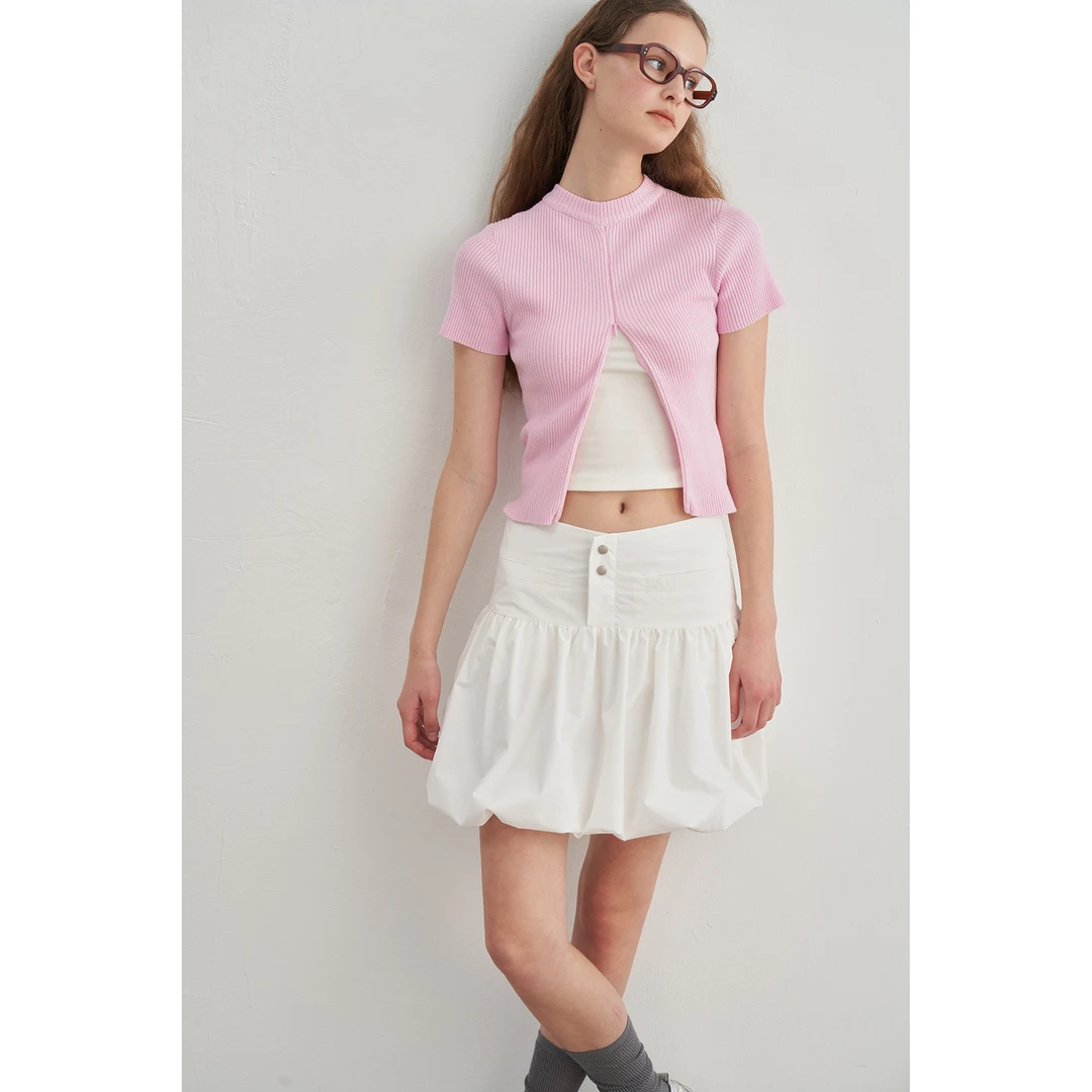 SEEKSIMPLE 爱丽丝甜梦 花苞下摆显瘦半身裙D3327