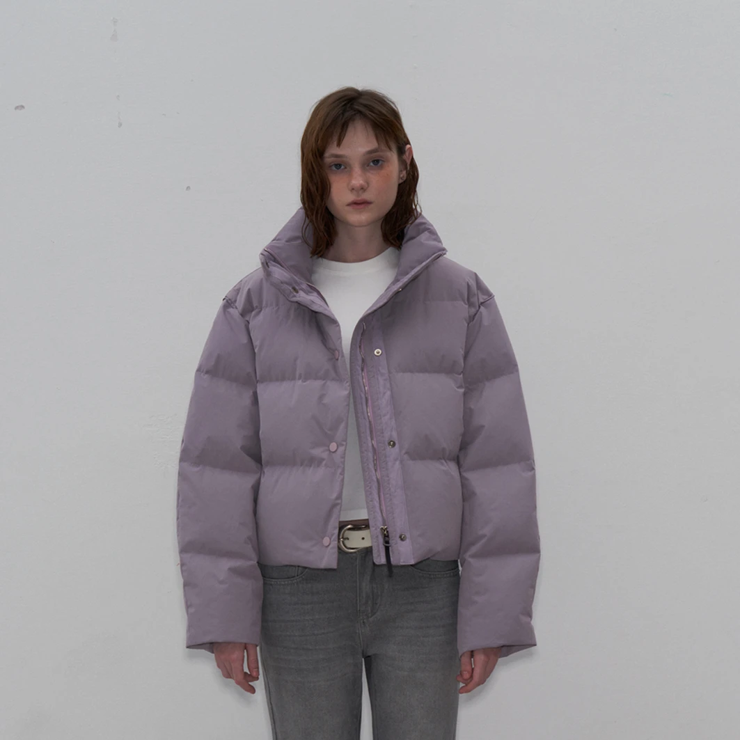 SEEKSIMPLE 软绵绵 90白鸭绒羽绒服女冬季短款立领面包服D7281