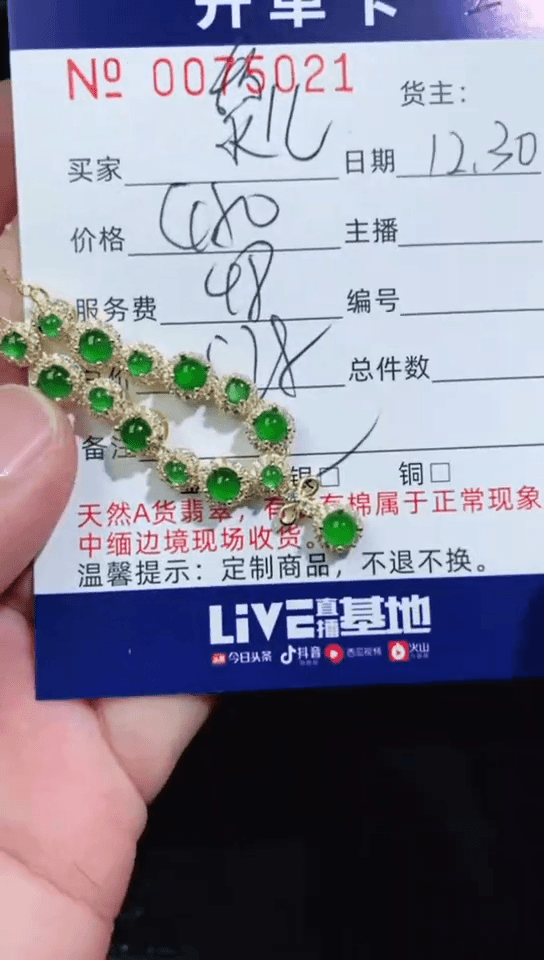 【闪购商品】翡翠项链银S925镶嵌5021
