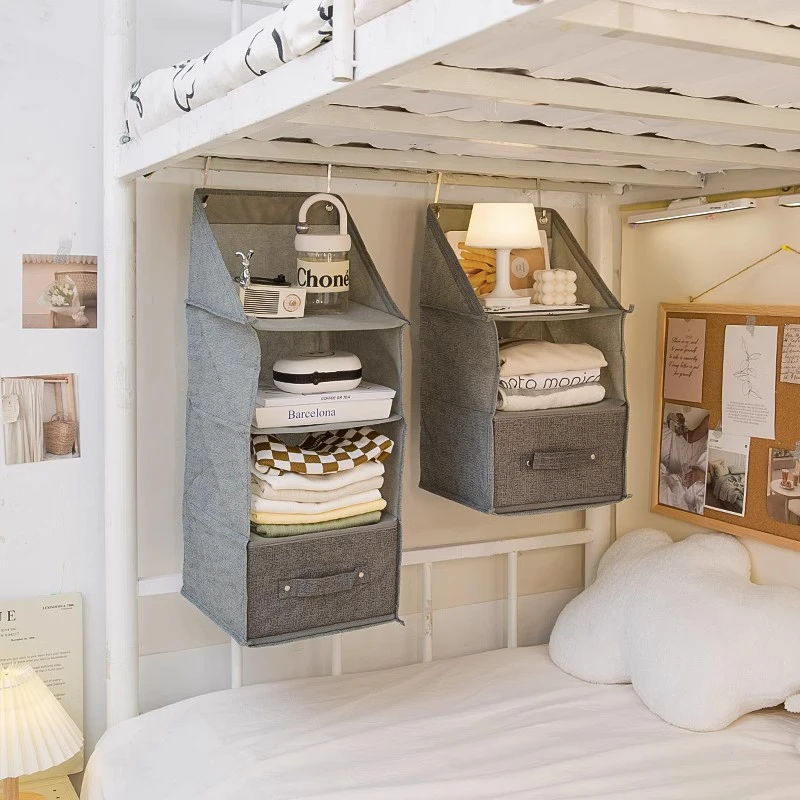 下铺床头置物架宿舍学生上铺抽屉式挂袋床上收纳好物床尾收纳袋