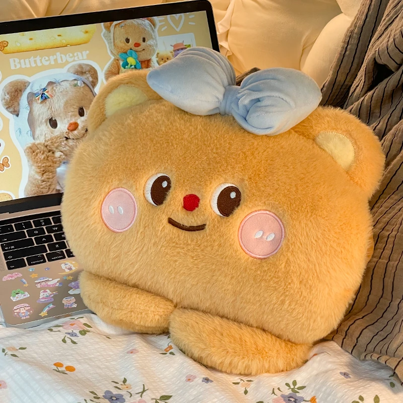 小熊热水袋大号学生宿舍防爆款充电式暖宝宝冬天暖手宝毛绒暖水袋