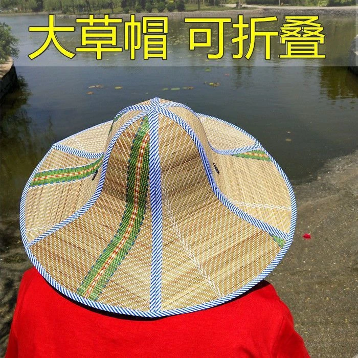 热卖干活大沿草帽男女款可折叠夏天遮阳防晒太阳帽钓鱼农民草帽潮