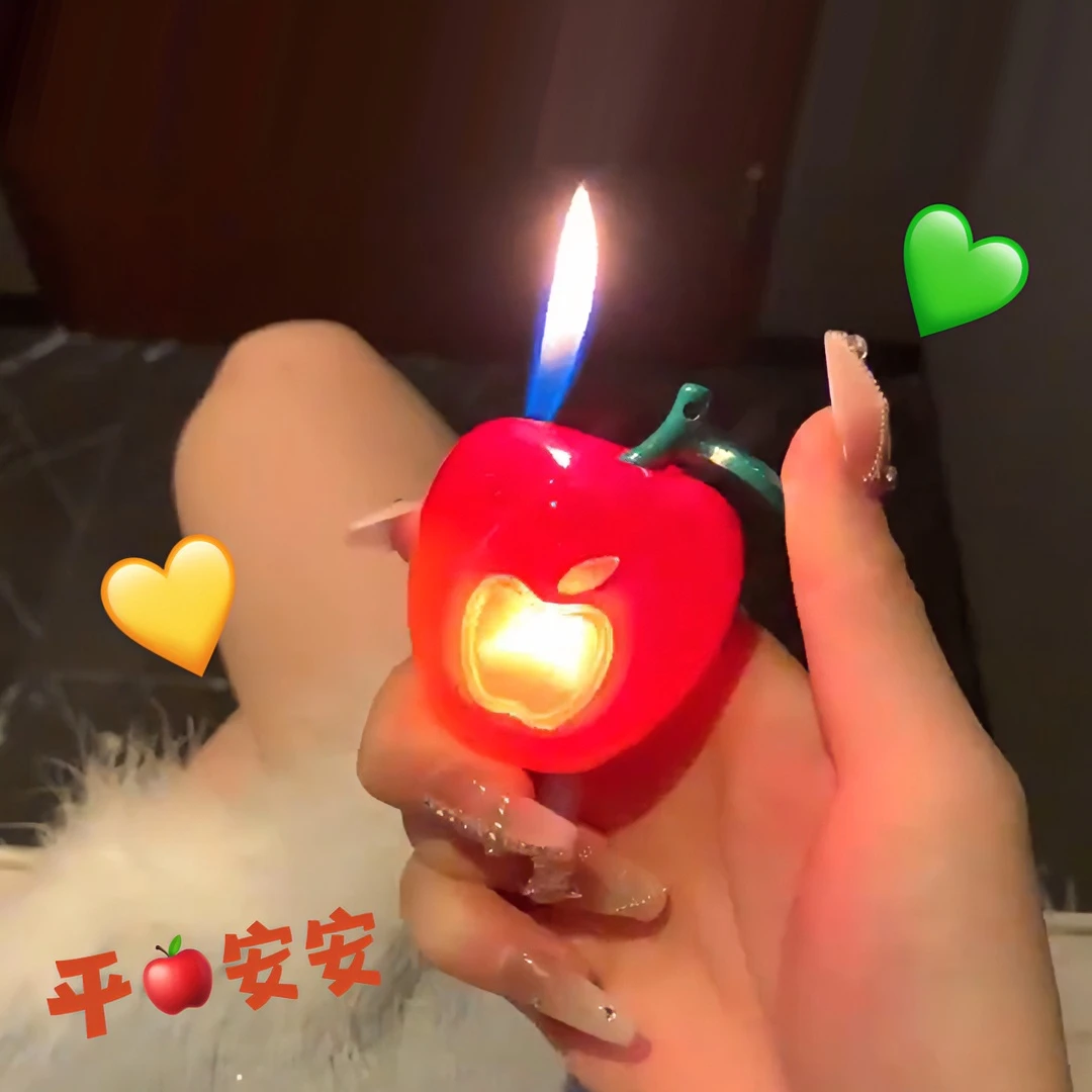 新款创意苹果打火机炫彩平安夜礼物摆件送男女朋友圣诞节礼物多色