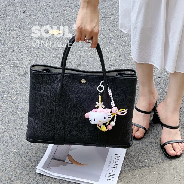 95新 Hermes/爱马仕 Hermes 黑银 tc皮 花园36订金618642316