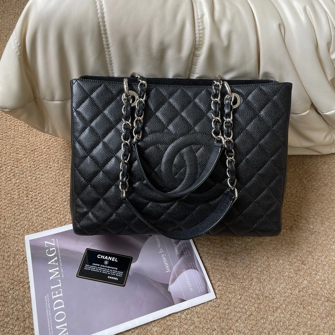 95新 Chanel/香奈儿 Chanel 黑银 鱼子酱牛gst/622108351