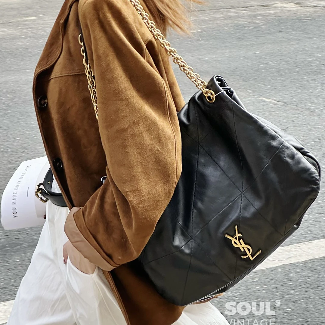 95新 YSL/圣罗兰 Ysl 黑金羊皮Jamie 4.3大号/657007773