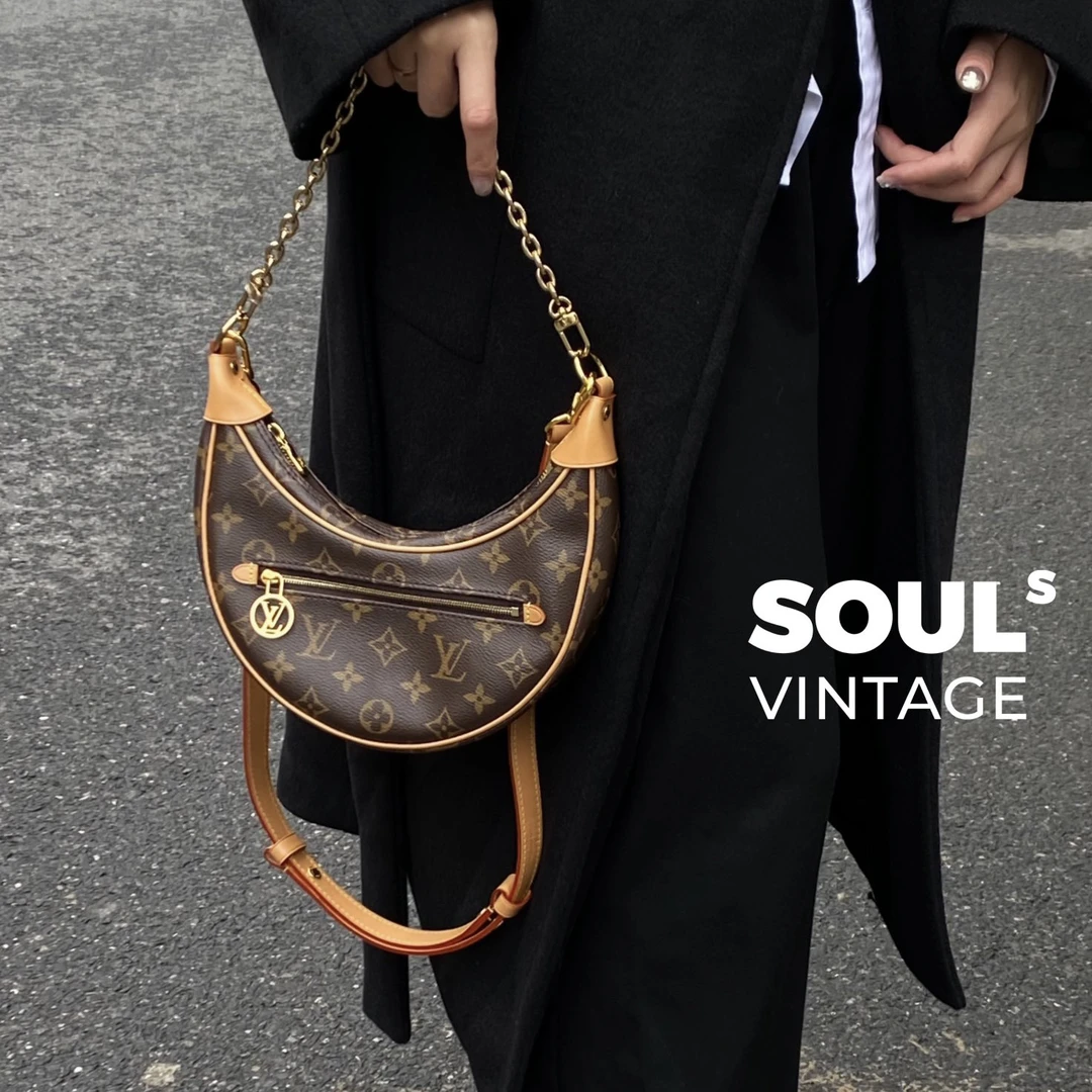 95新 LouisVuitton/路易威登 Lv 老花loop豌豆包单肩包/635749522