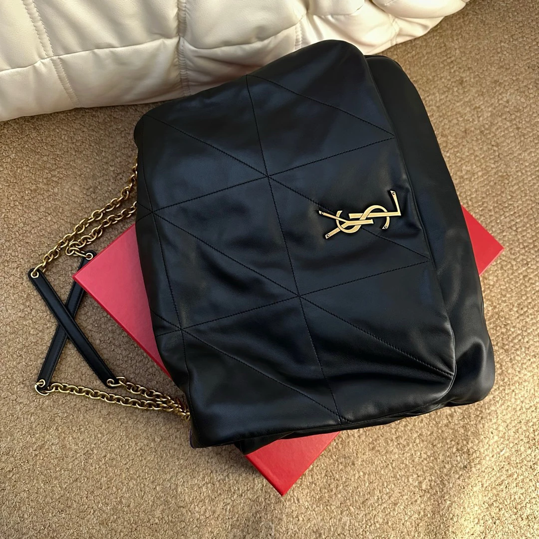 95新 YSL/圣罗兰 Ysl 黑金 羊皮 Jamie大号/675619732