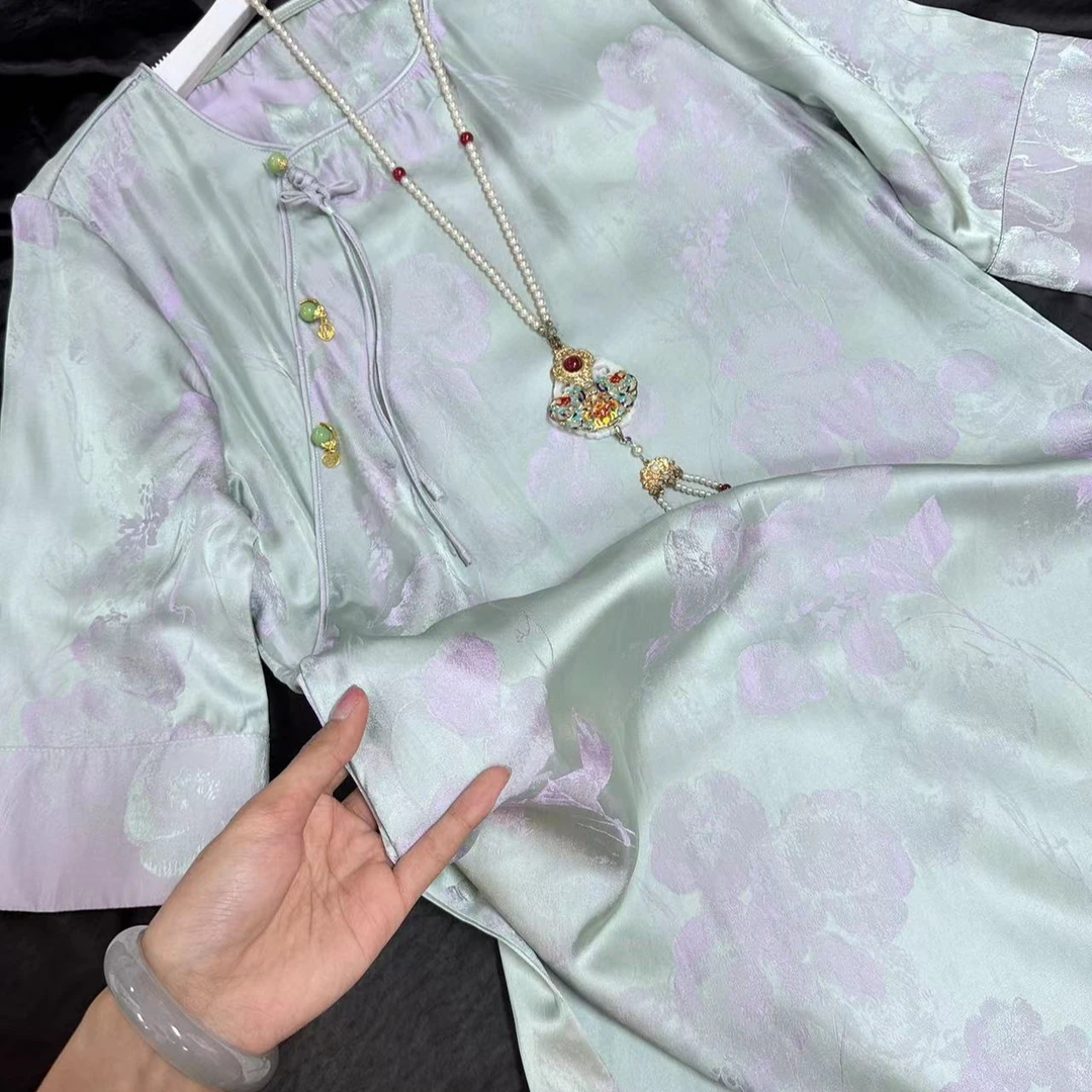 常熟新中式280-宽松连衣裙夏季中长款中国风新中式连衣裙