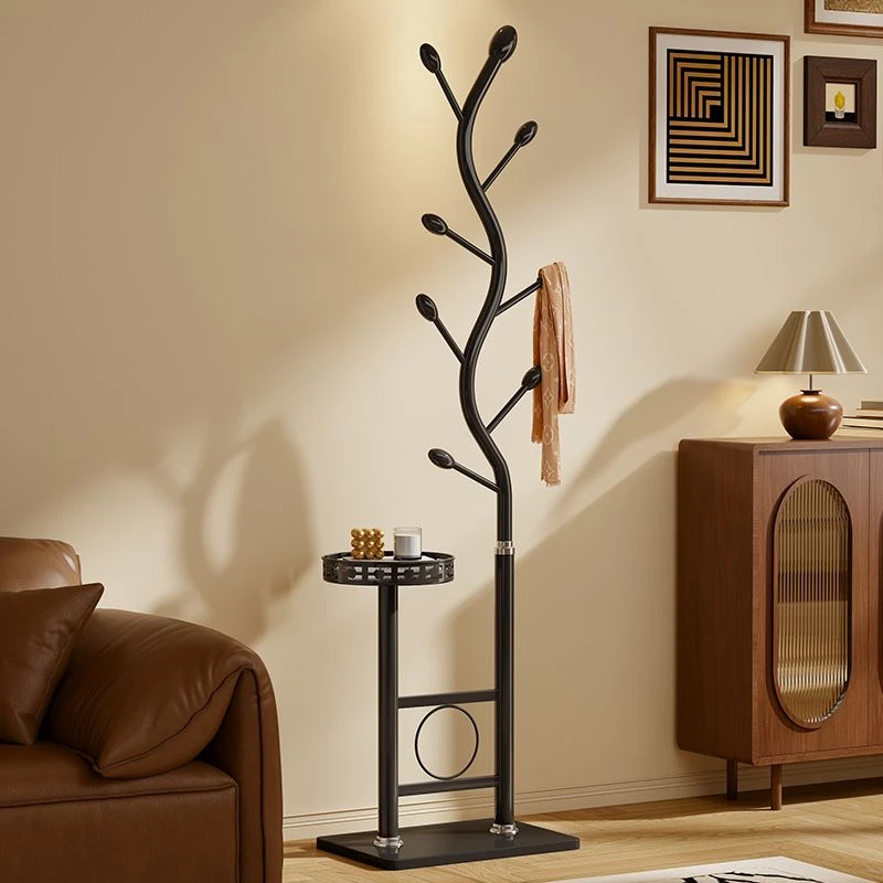 衣帽架轻奢高档落地挂衣架卧室家用简易衣帽架房间客厅立式挂包架