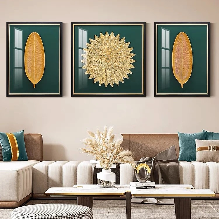 S73纯手工立体实物镶嵌绕线工艺高档装饰画客厅沙发背景墙挂画