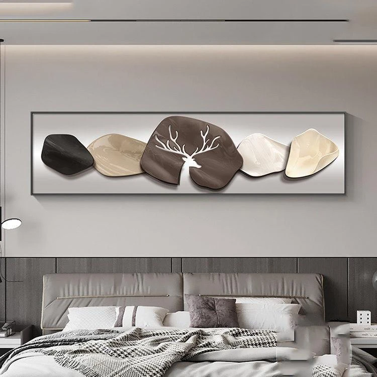 时来运转沙发背景墙装饰画现代轻奢抽象画客厅壁画卧室床头画挂画