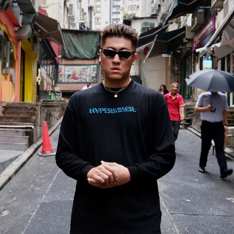 HYPERKILLER 2023FW李峙锦多色基础长袖纯棉体恤美式潮流宽松