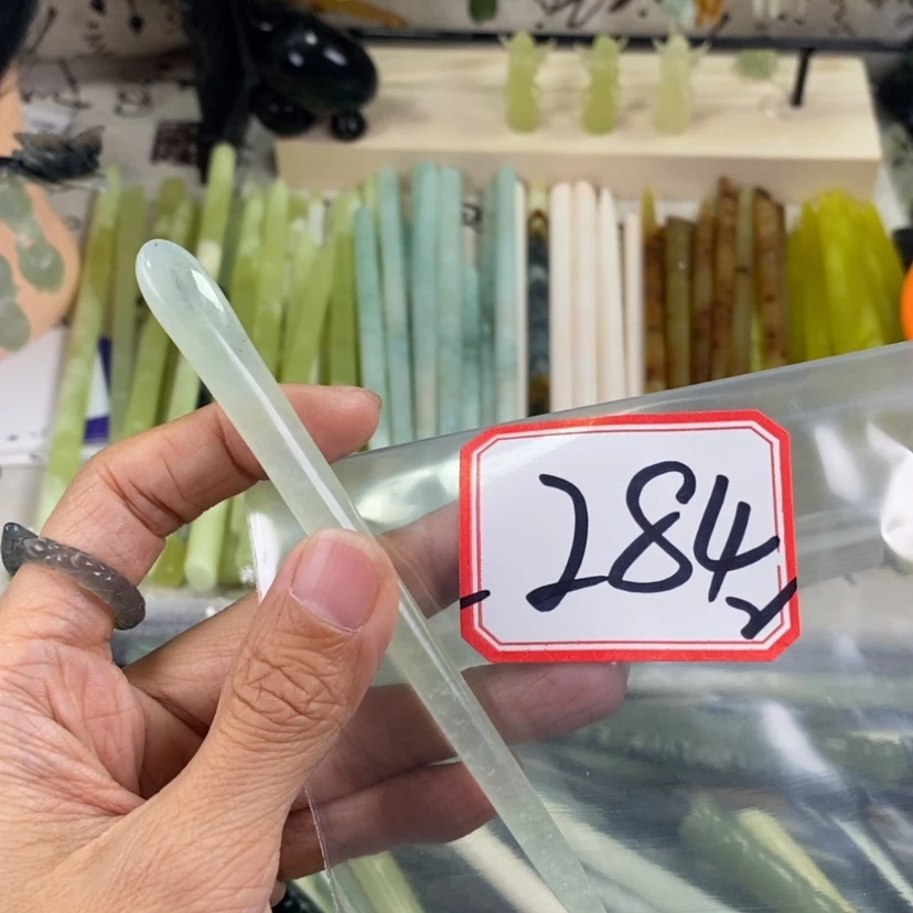 【闪购商品】蛇纹石玉发饰未镶嵌营***?