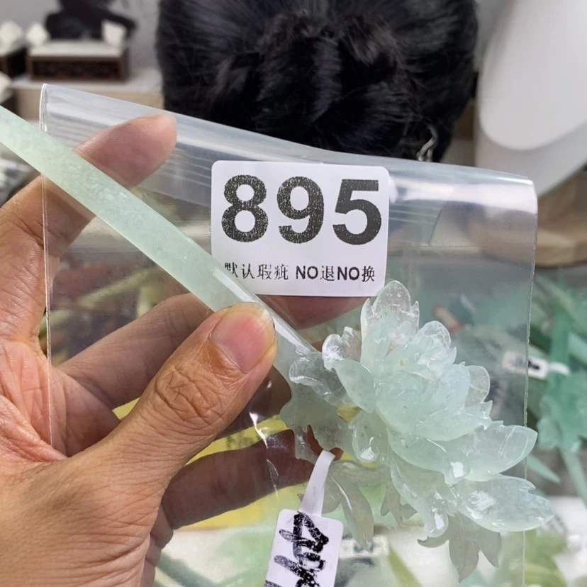 【闪购商品】蛇纹石玉发饰未镶嵌是***啊