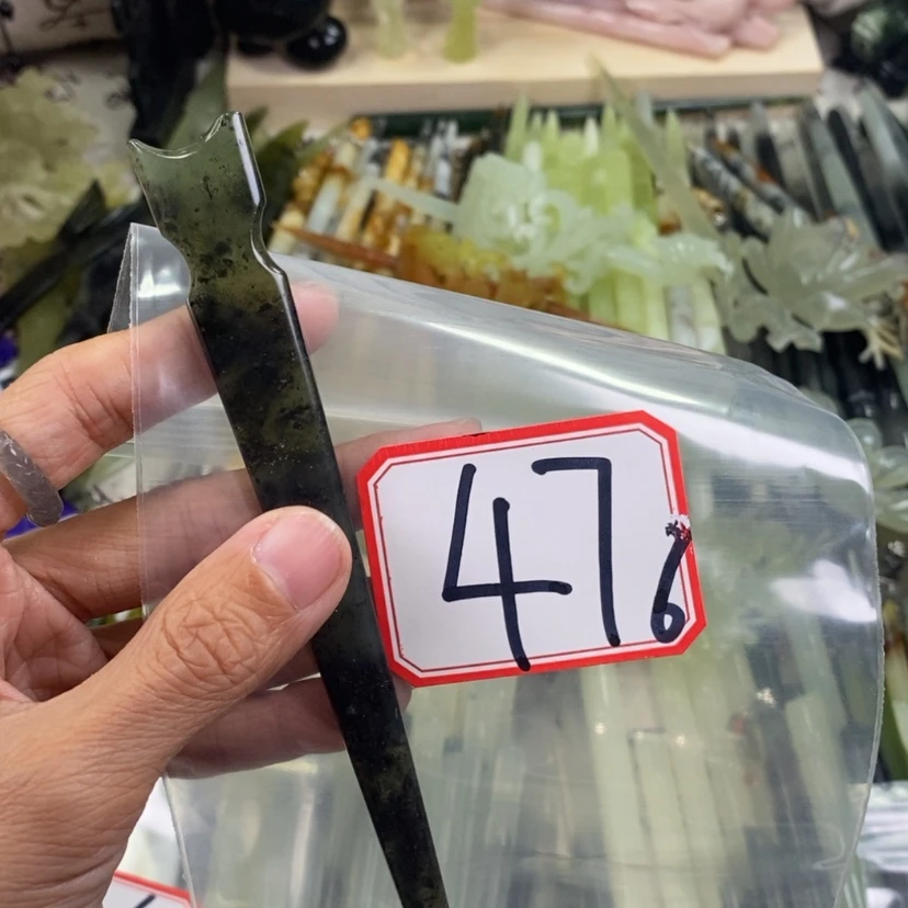 【闪购商品】蛇纹石玉发饰未镶嵌笨*头
