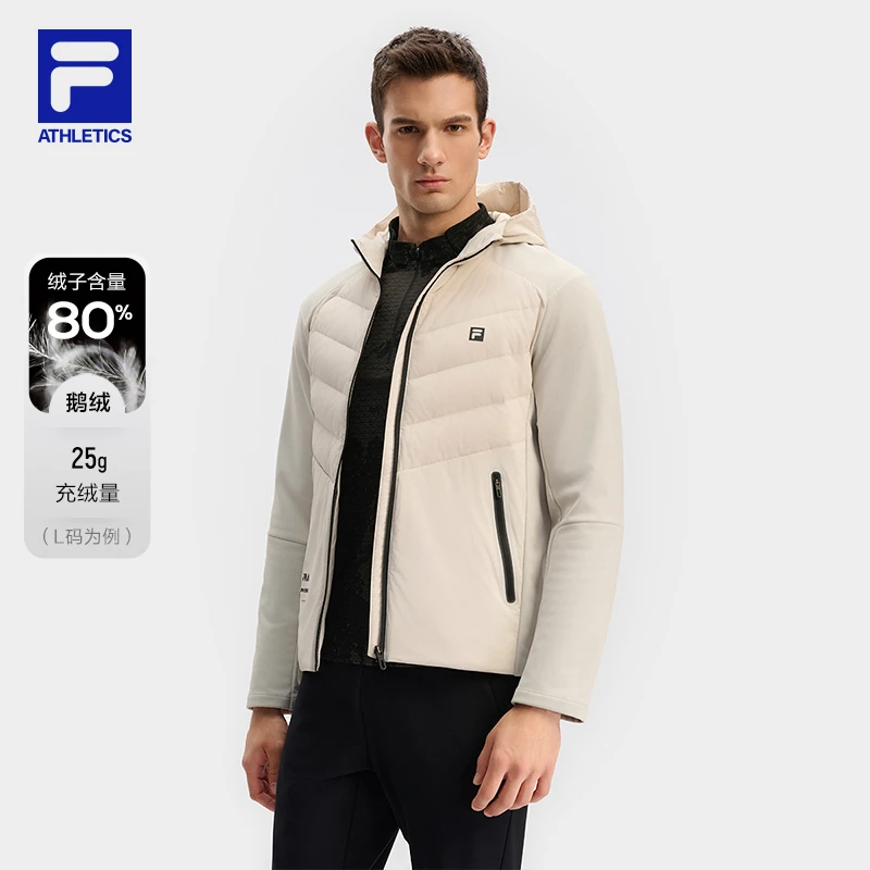 FILA斐乐外套【专业运动】运动男装冬季保暖鹅绒羽绒服A11M441914F
