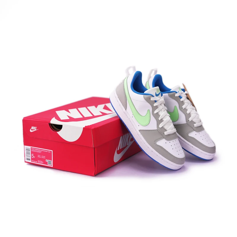 NikeCourtBorough防滑耐磨低帮GS潮流大童板鞋薄荷酷灰DV5456-005