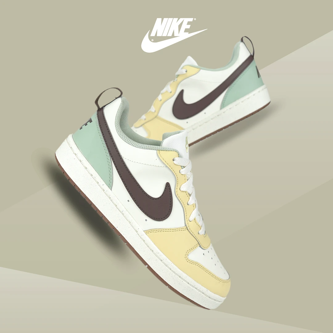 NikeCourtBorough 耐克耐磨低帮防滑板鞋休闲鞋鞋子情侣拼接潮流