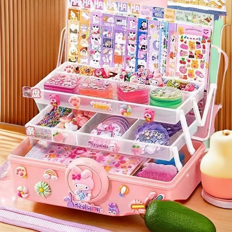 咕卡贴纸套装豪华版女孩全套diy便宜玩具手帐收纳盒【520礼物】奶油
