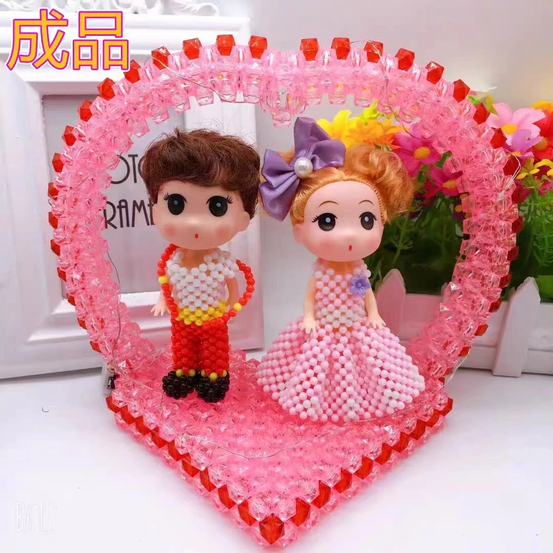 手工串珠结婚礼物永结同心工艺品创意礼物材料包成品