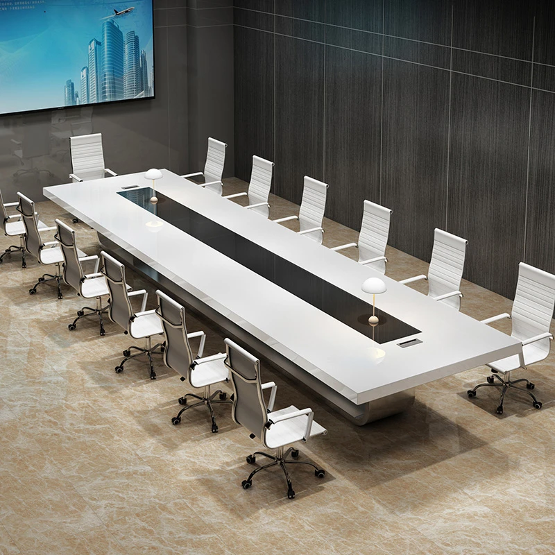 会议桌长桌简约现代培训桌组合办公家具洽谈桌大型会议长桌椅定制