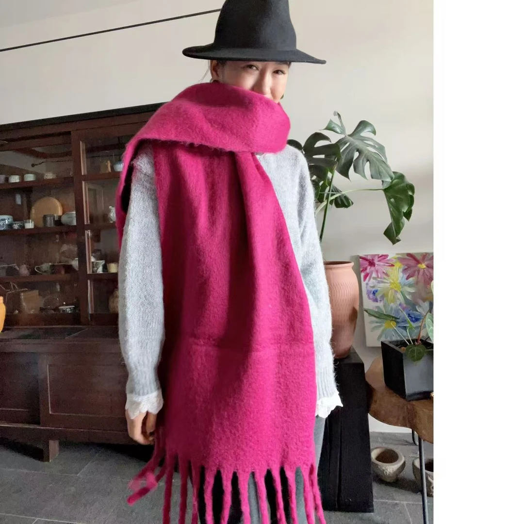 63-451保暖加厚围巾2色均码秋冬多色时尚韩版长款