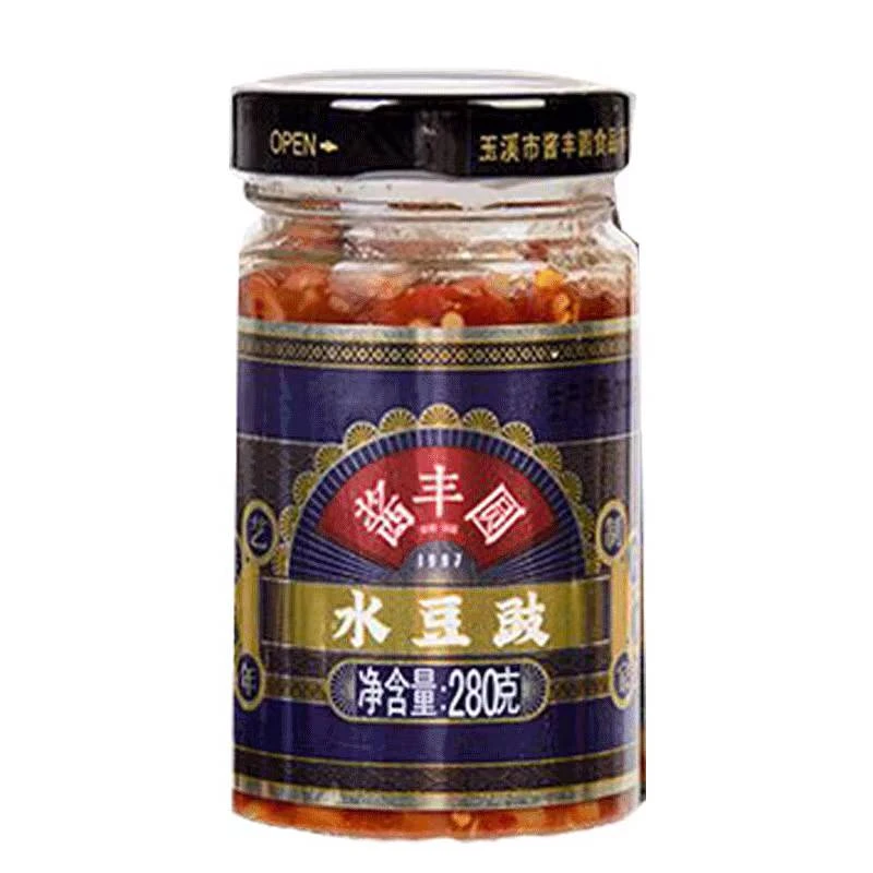 酱丰园云南水豆豉280g/瓶风味滇味下饭菜调料蘸料豆瓣酱酱丰圆