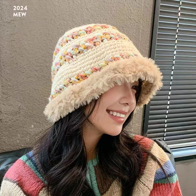 【1-200】编号帽子女秋冬时尚百搭保暖休闲洋气帽子针织网红加厚