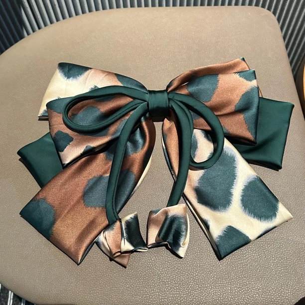 【日暮】艺术感大蝴蝶结发夹多层拼接郁金香花苞发夹原创设计时尚