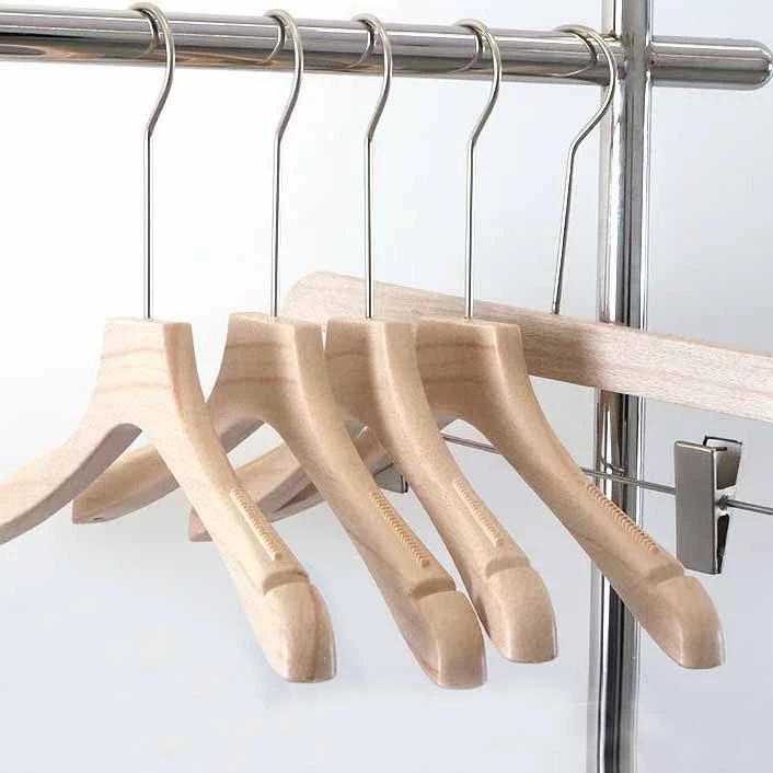 服装店女装仿榉木塑料儿童衣架加厚防滑衣架加长裤架仿木纹衣服撑