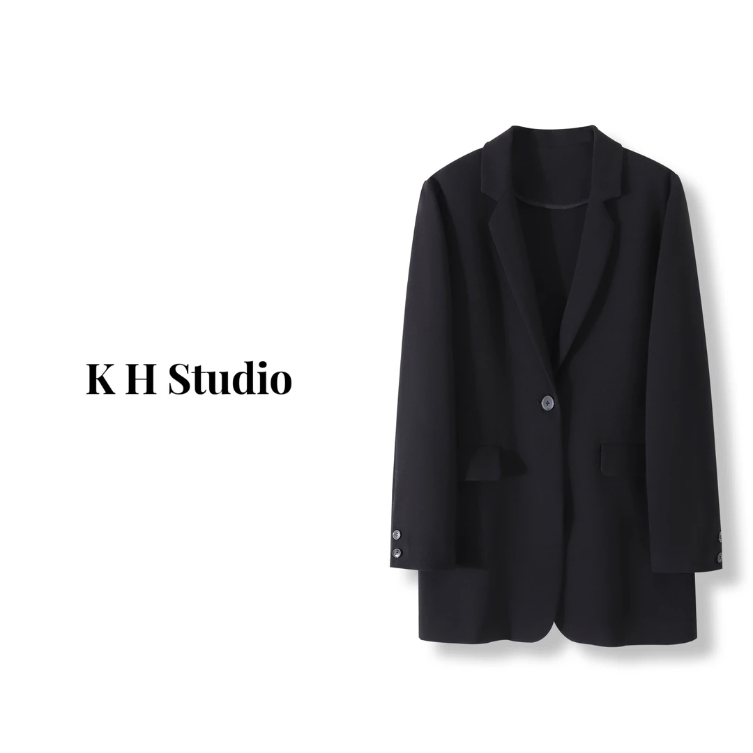 K H Studios  秋季率性ROW风 长款松弛感极简西服大衣