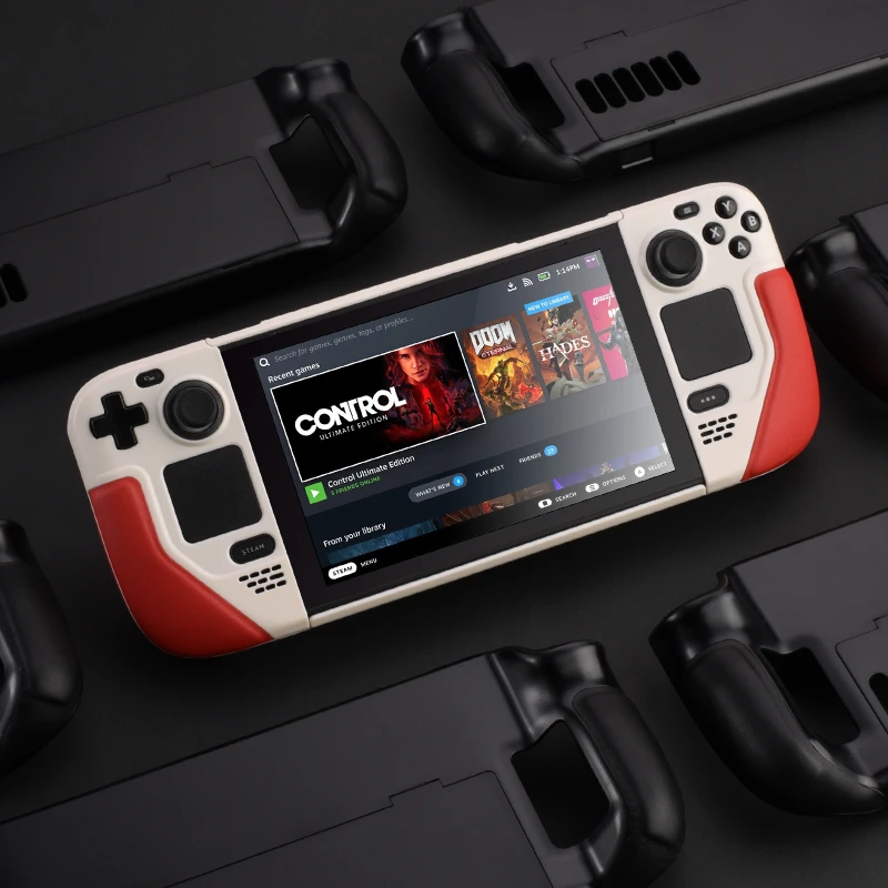 红印Steamdeck保护套全包oled保护壳带支架LCD主机case一体硬壳