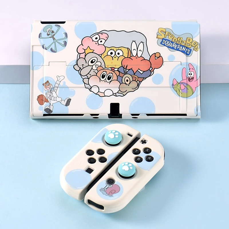 红印 switch保护壳switch oled保护套分离式硬壳手柄套软【喷油款】