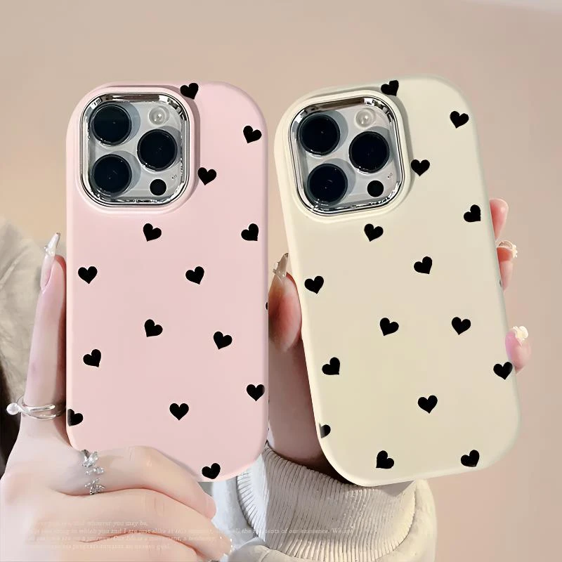 简约爱心适合苹果13手机壳iphone15小众14pro硅胶11防摔保护套12