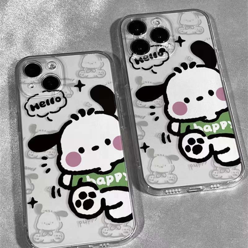 可爱帕恰狗苹果透明手机壳iphone15/14/13/12/11/x卡通防摔保护套