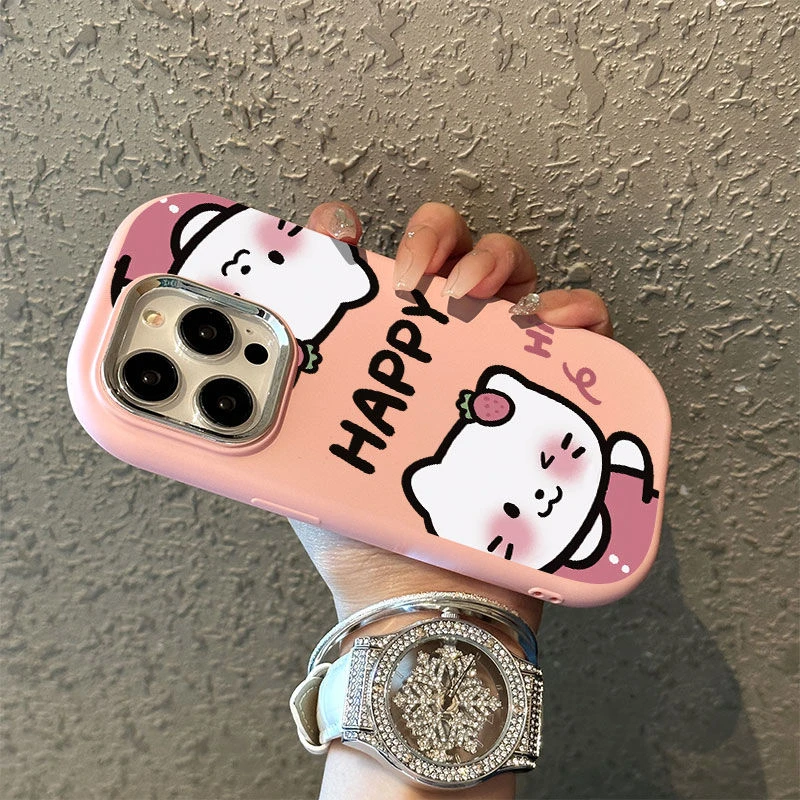 卡通小猫ins15promax使用iphone12/13/14手机壳全包可爱软保护套