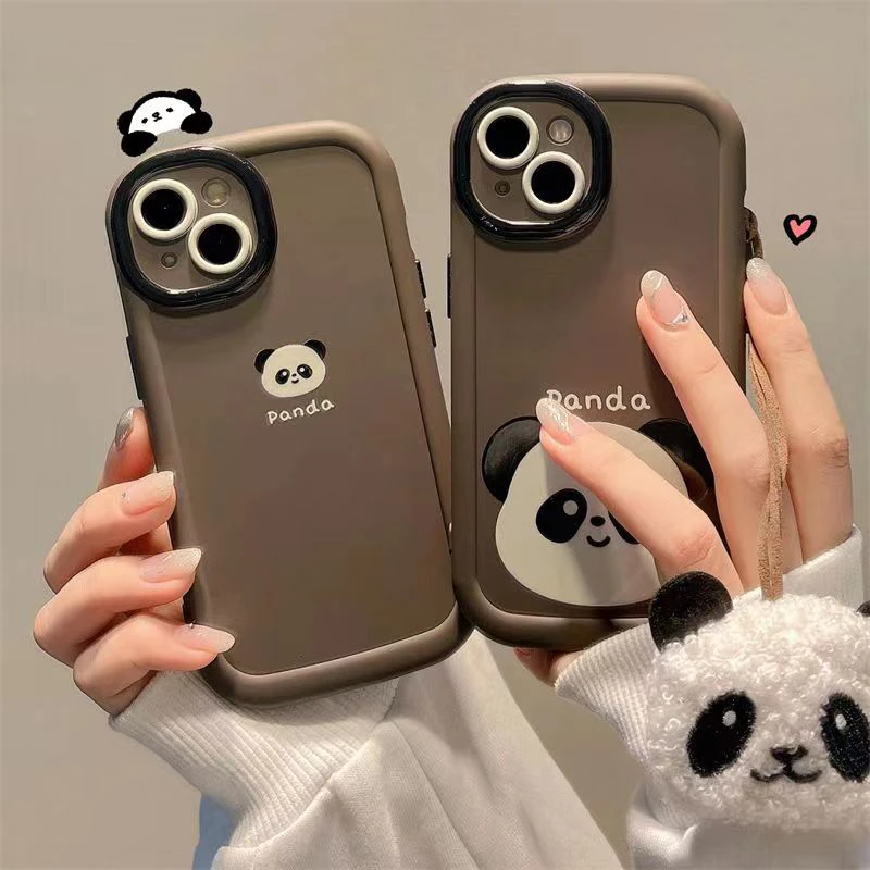 iPhone苹果15手机壳全包13pro可爱14promax毛绒12新款11熊猫x软壳