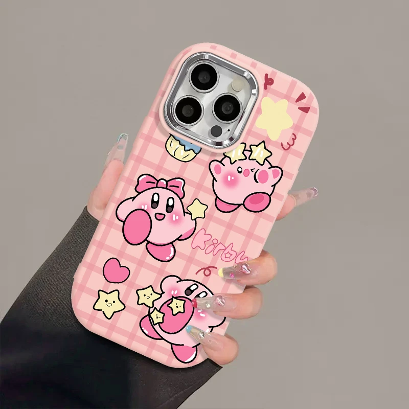 星之卡比卡通适用苹果13手机壳iphone15可爱14小众12防摔11保护套