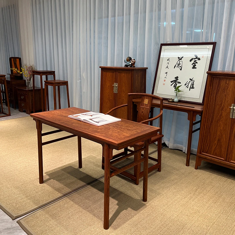 明式平头案平头夹头平头案刺猬中式红木小书桌书法条案原木多功能
