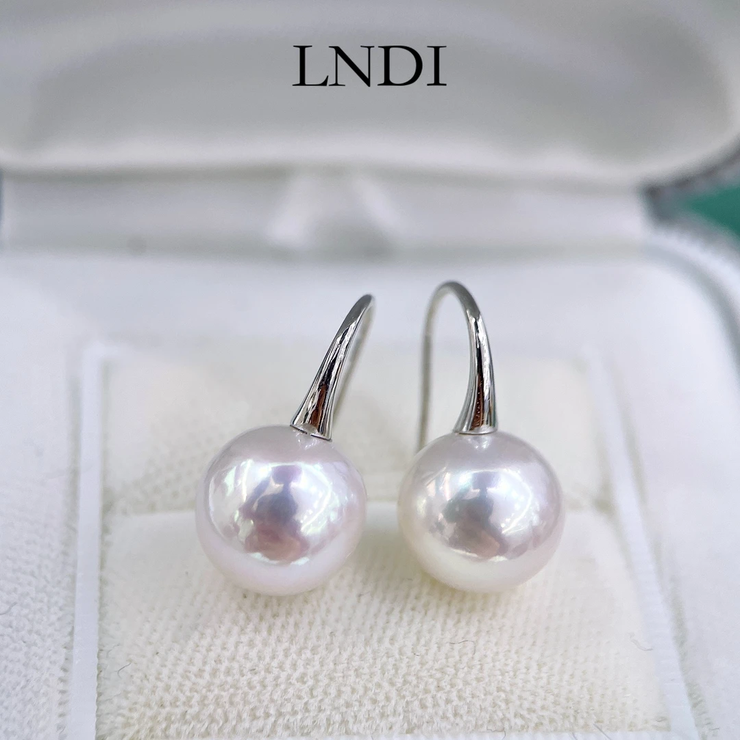 【LNDI】淡水高跟鞋耳钩/珍珠点位10-11MM /配件S925银