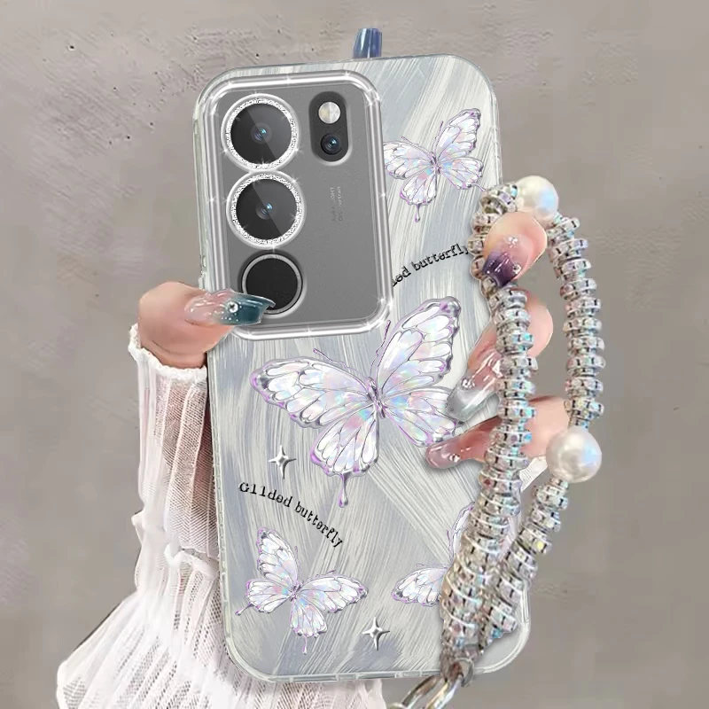 自带镜头膜VIVOS17Pro手机壳全包防摔V2284A软壳S17t羽纱s17蝴蝶