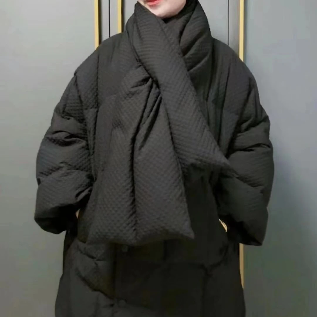 天子坊Emperarfang【2004001】 时尚围巾多穿羽绒服休闲百搭黑色