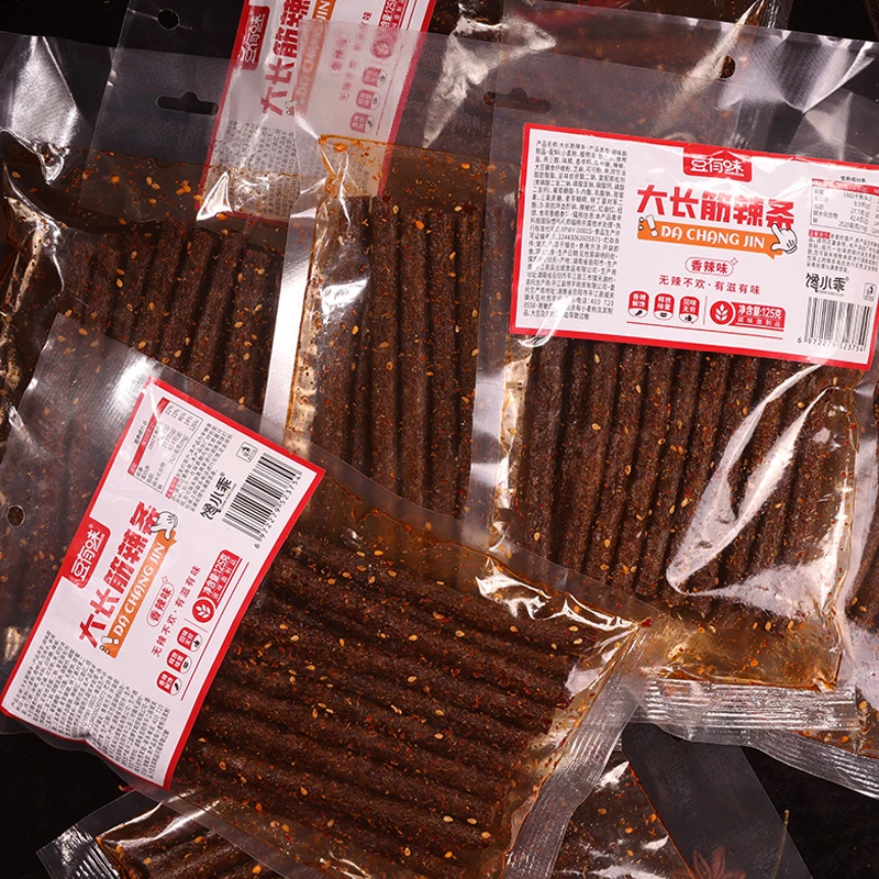 豆有味童年网红辣条大长筋小卖部解馋零食湖南特产休闲食品125g