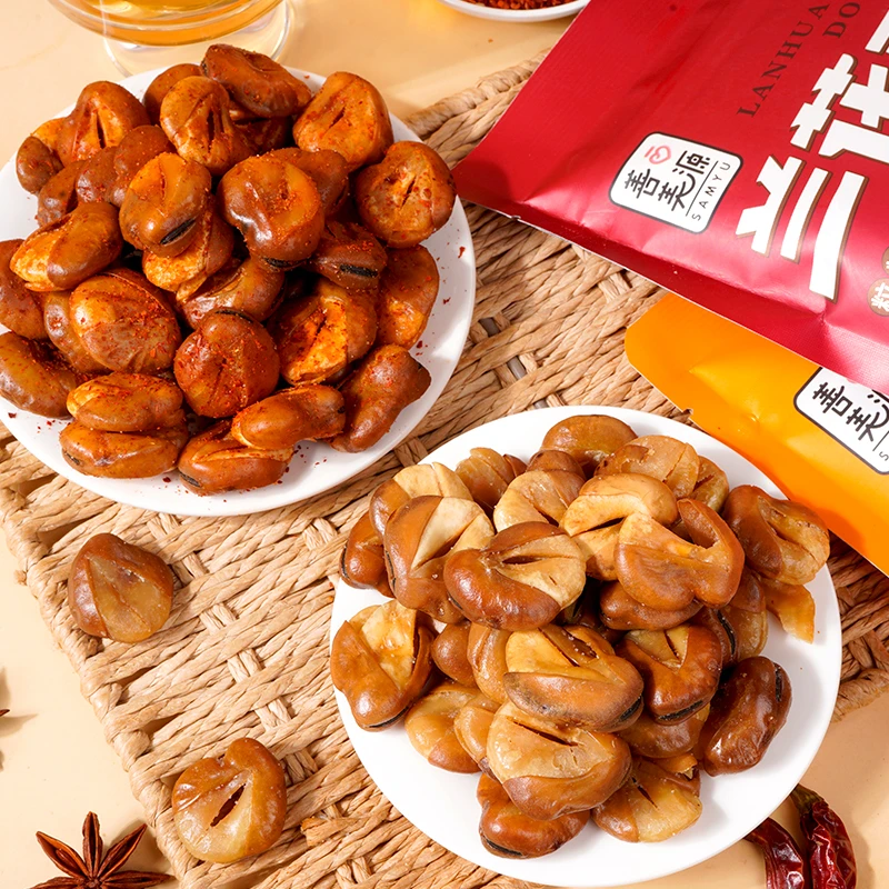 香酥蚕豆兰花豆炒货香辣混合味油炸麻辣炒蚕豆怀旧下酒零食批发
