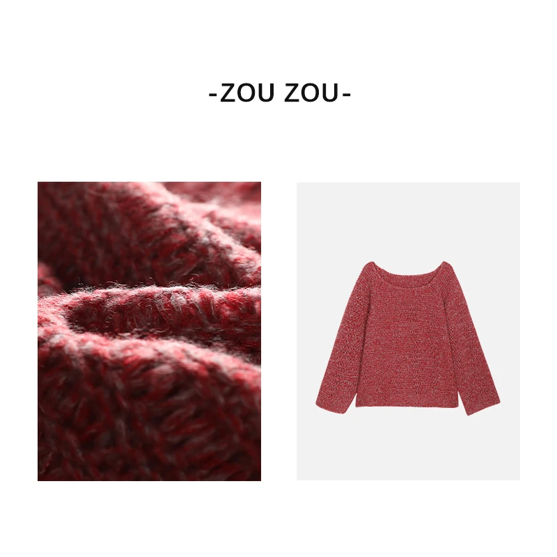［偏爱］邹邹小个子新品 复古蚕丝羊绒毛衣女秋冬保暖高品质针织衫
